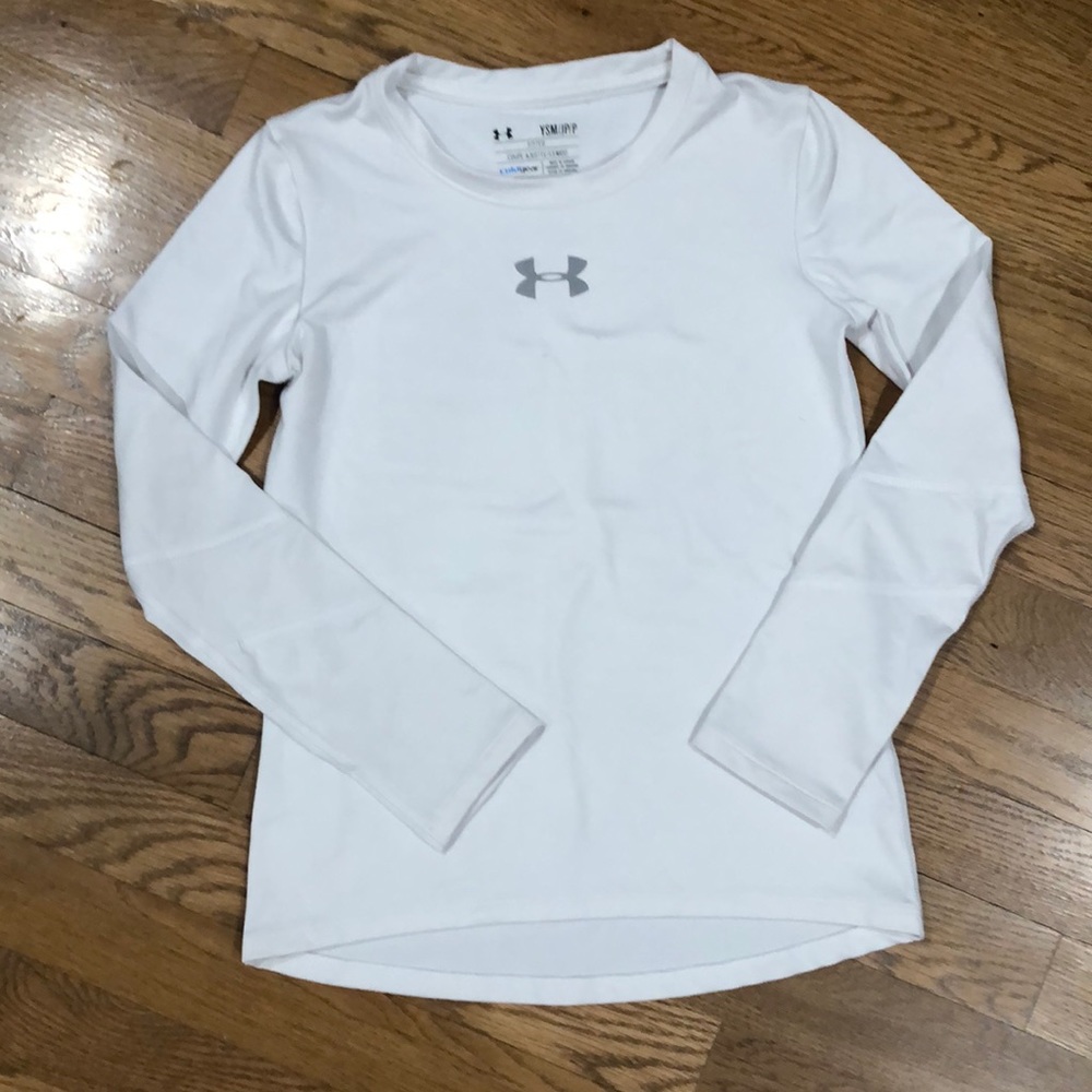 Coldgear YSM youth small white fitted shirt